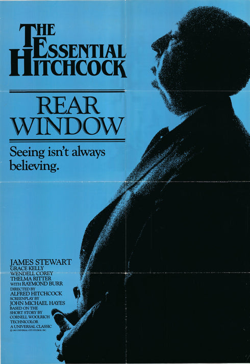 rear window 1982 style b one sheet poster folded